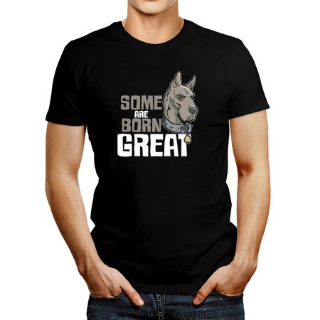Polo De Hombre Idakoos Great Dane Some Are Born Great Negro XXXL
