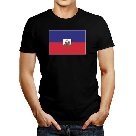 Polo De Hombre Idakoos Haiti Flag Negro M