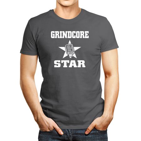 Polo De Hombre Idakoos Grindcore Star Microphone Plateado L