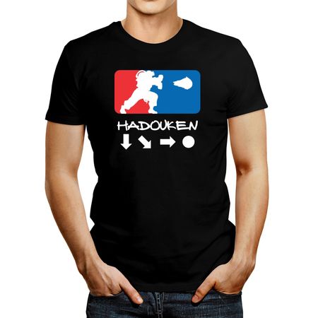 Polo De Hombre Idakoos Hadouken Combined Attack Negro M