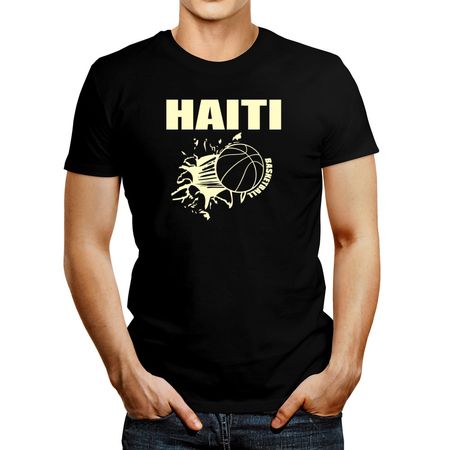 Polo De Hombre Idakoos Haiti Basketball Negro XL