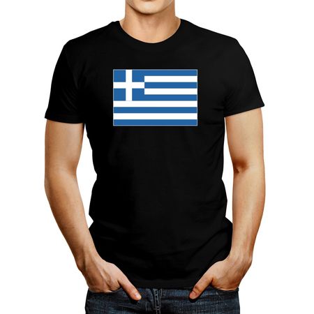 Polo De Hombre Idakoos Greece Flag Negro XS