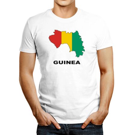 Polo De Hombre Idakoos Guinea Country Map Color Blanco XXL