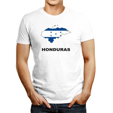 Polo de Hombre Idakoos Honduras Country Map Color Blanco XXL