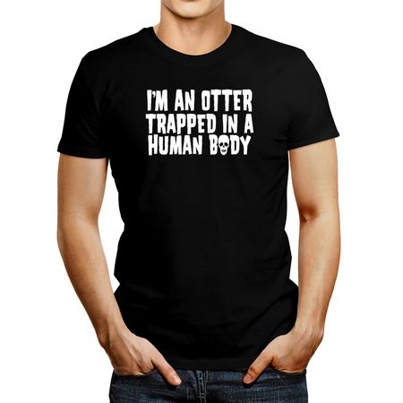 Polo de Hombre Idakoos I Am Otter Trapped In A Human Body Negro XXL