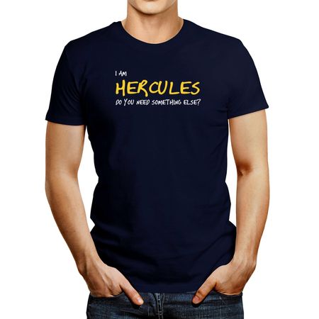 Polo de Hombre Idakoos I Am Hercules Do You Need Something Else? Azul Marino M