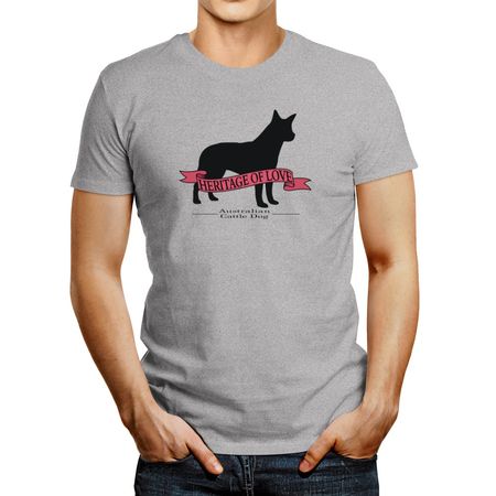 Polo de Hombre Idakoos Heritage Of Love Australian Cattle Dog Gris Oscuro XXL