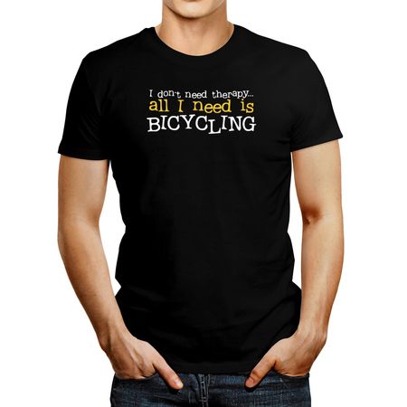 Polo de Hombre Idakoos I Don'T Need Theraphy All I Need Is Bicycling Negro XS