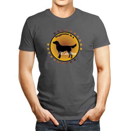 Polo de Hombre Idakoos Happiness Is Flatcoated Retriever Plateado XXL