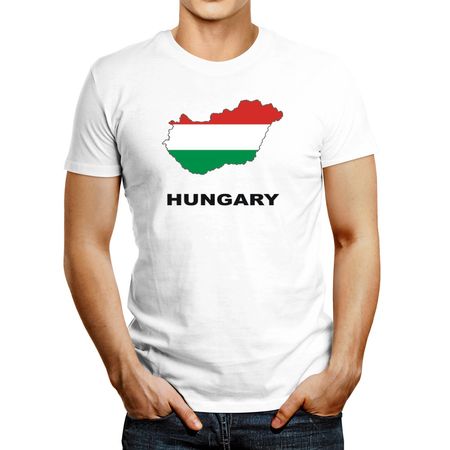 Polo de Hombre Idakoos Hungary Country Map Color Blanco L