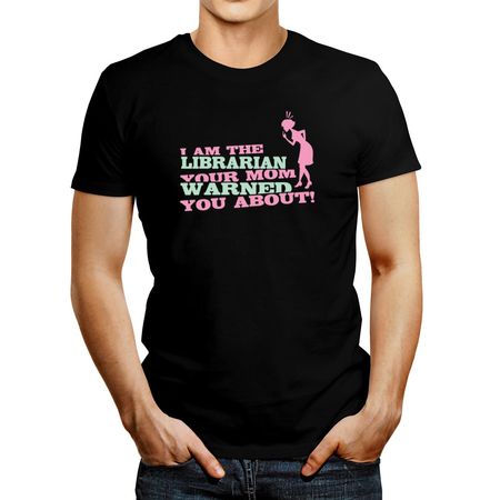 Polo de Hombre Idakoos I Am The Librarian Your Mom Warned You About! Negro XL