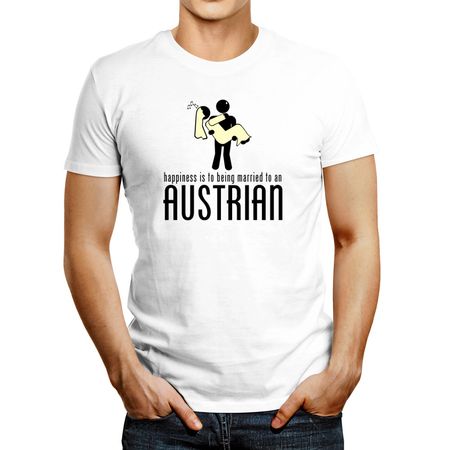 Polo de Hombre Idakoos Happiness Is To Being Married To A Austrian Blanco S