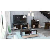 Mesa de TV 70"" + Bar + Mesa Centro Fraktal - Habano / Miel