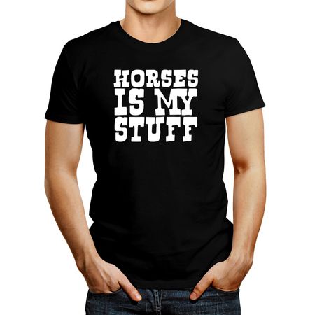 Polo de Hombre Idakoos Horses Is My Stuff Negro S