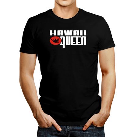 Polo de Hombre Idakoos Hawaii Queen Negro XXXL