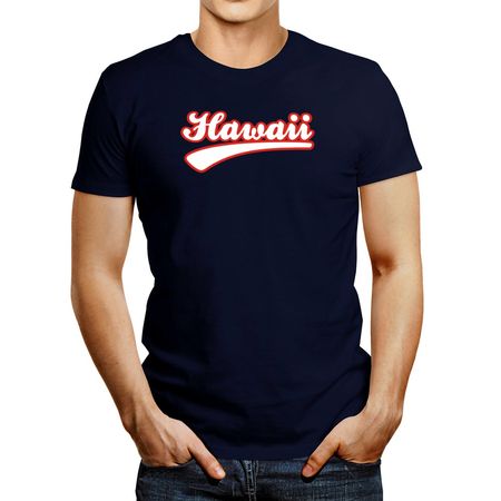 Polo de Hombre Idakoos Hawaii Retro Script Azul Marino L