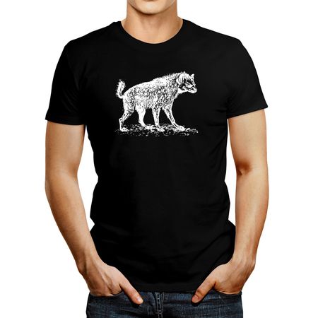 Polo de Hombre Idakoos Hyena Sketch Negro XXXL