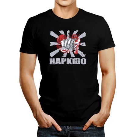 Polo de Hombre Idakoos Hapkido Fist Negro XXXL