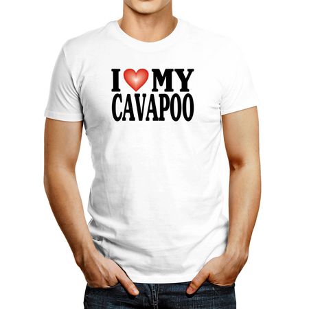 Polo de Hombre Idakoos I Love Cavapoo Blanco M