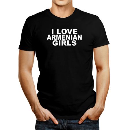 Polo de Hombre Idakoos I Love Armenian Girls Negro XL