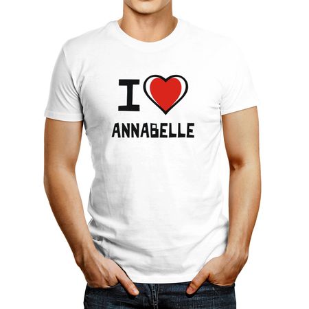 Polo de Hombre Idakoos I Love Annabelle Bicolor Heart Blanco XXXL