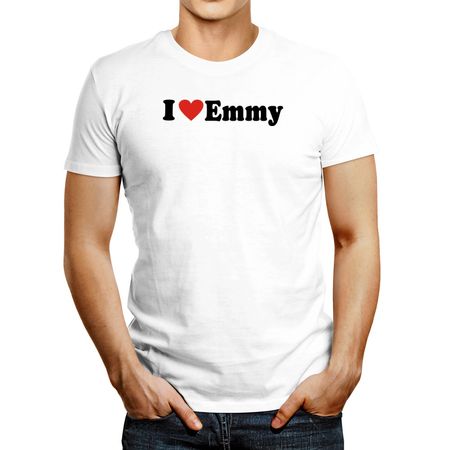 Polo de Hombre Idakoos I Love Emmy Blanco S