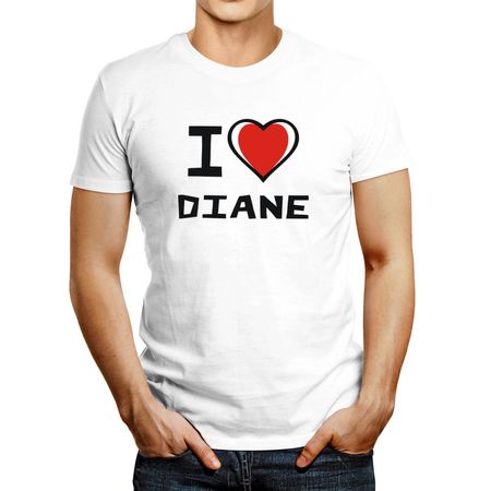 Polo de Hombre Idakoos I Love Diane Bicolor Heart Blanco S