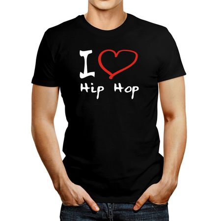 Polo de Hombre Idakoos I Love Hip Hop Negro L