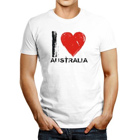 Polo de Hombre Idakoos I Love Australiavintage Blanco S