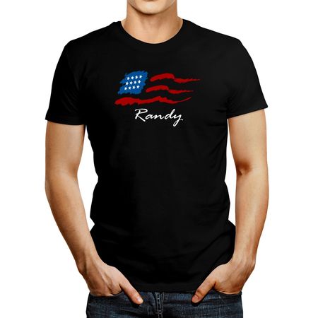 Polo de Hombre Idakoos Randy Us Flag Negro XXXL