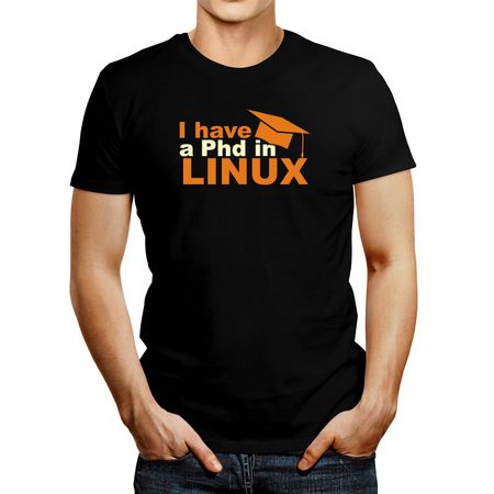 Polo de Hombre Idakoos I Have A Phd In Linux Negro L