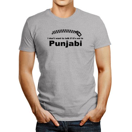 Polo de Hombre Idakoos I Don'T Want To Talk If It Is Not In Punjabi Gris Oscuro XS