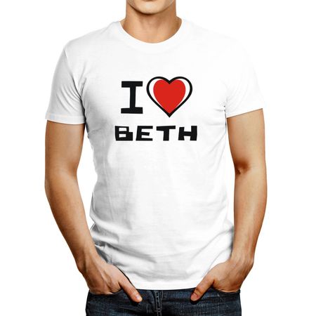 Polo de Hombre Idakoos I Love Beth Bicolor Heart Blanco XXXL