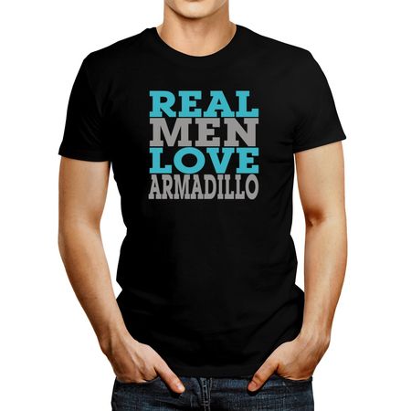 Polo de Hombre Idakoos Real Men Love Armadillo Negro XS