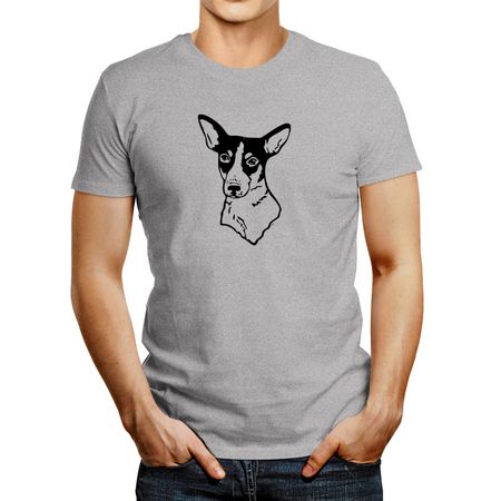 Polo de Hombre Idakoos Rat Terrier Face Special Graphic Gris Oscuro XXXL