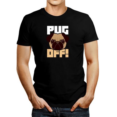 Polo de Hombre Idakoos Pug Off! Negro XS