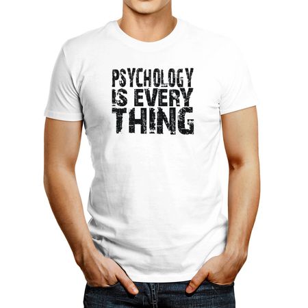 Polo de Hombre Idakoos Psychology Is Everything Blanco XXXL