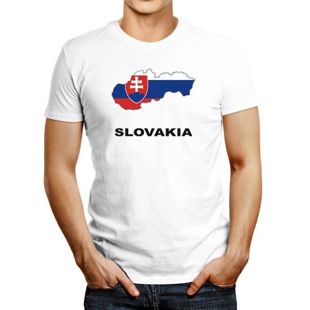 Polo de Hombre Idakoos Slovakiacountry Map Color Blanco S