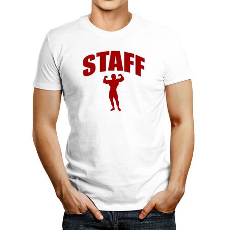 Polo de Hombre Idakoos Staff Bodybuilding Blanco M
