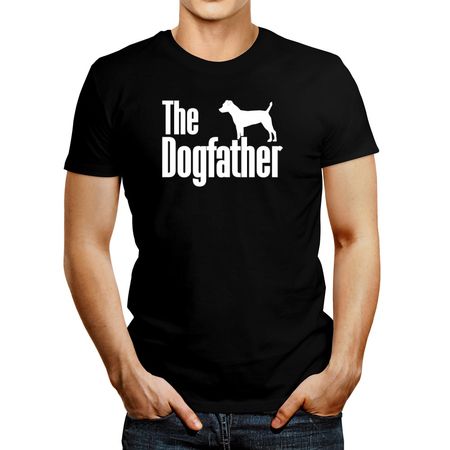 Polo de Hombre Idakoos The Dogfather Patterdale Terrier Negro S