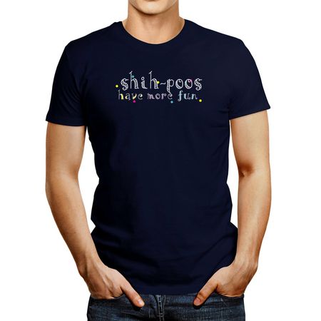 Polo de Hombre Idakoos Shihpoos Have More Fun Azul Marino S