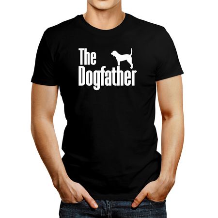 Polo de Hombre Idakoos The Dogfather Bluetick Coonhound Negro XL