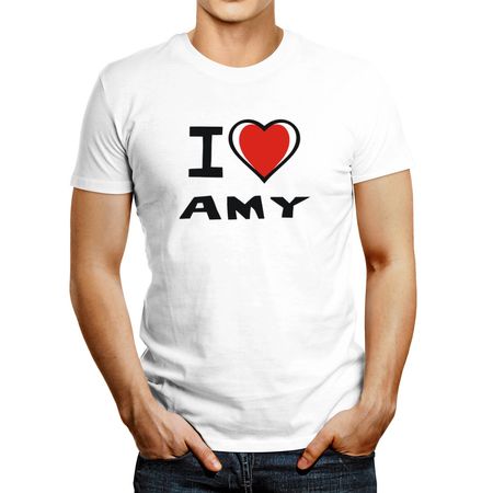 Polo de Hombre Idakoos I Love Amy Bicolor Heart Blanco XS