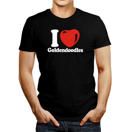 Polo de Hombre Idakoos I Love Goldendoodles Negro XS