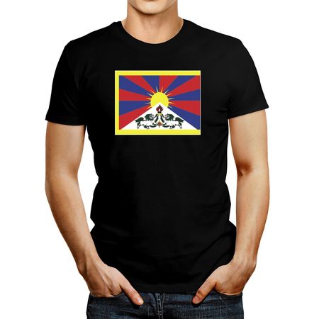 Polo de Hombre Idakoos Tibet Flag Negro Xxxl