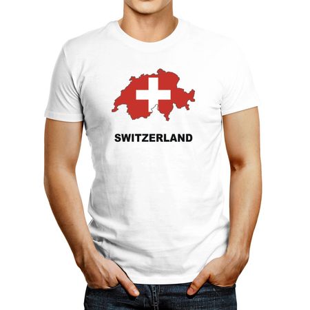 Polo de Hombre Idakoos Switzerlandcountry Map Color Blanco M