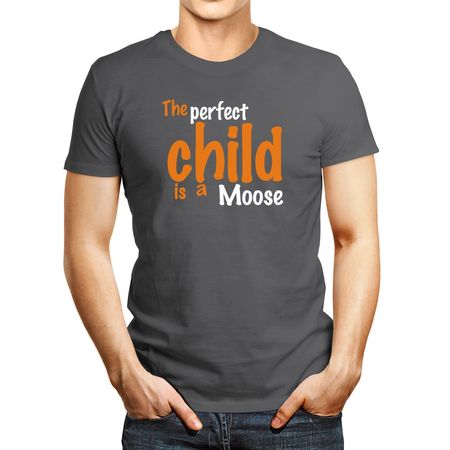 Polo de Hombre Idakoos The Perfect Child Is A Moose Plateado Xxl