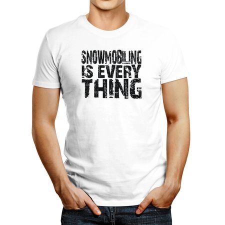 Polo de Hombre Idakoos Snowmobiling Is Everything Blanco XXXL