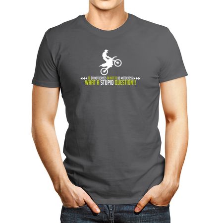 Polo de Hombre Idakoosdo Motocross Or Notdo Motocrossplateado Xs
