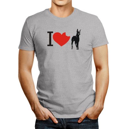 Polo de Hombre Idakoos I Love Doberman Pinschers 2 Gris Oscuro XXXL